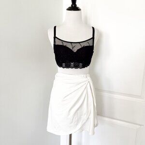 Asos White Wrap Style Skort Skirt